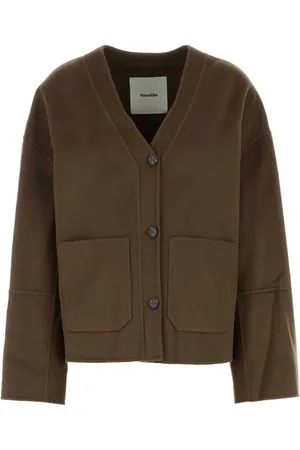 Nanushka Femme, Vestes, Brun, Taille: 40 FR Cardigan oversize en mélange de laine Dodie