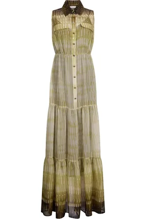 Liu Jo Femme, Robes, Vert, Taille: 40 FR Robe chemisier en mousseline imprimée