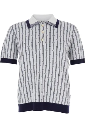 Casablanca Homme, Tops, Multicolore, Taille: L Polo Blanc avec Col Classique