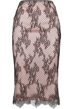 ANIYE BY Femme, Jupes, Multicolore, Taille: 36 FR Jupe crayon en dentelle avec doublure à pois