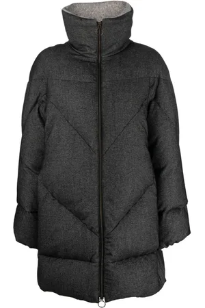 ELEVENTY Femme, Vestes, Gris, Taille: 42 FR Alpaga Veste Puffer Décontractée Grise