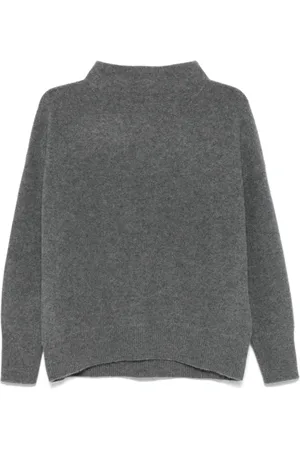 Vince Femme, Pulls, Gris, Taille: 44 FR Pull Élégant en Cachemire Gris