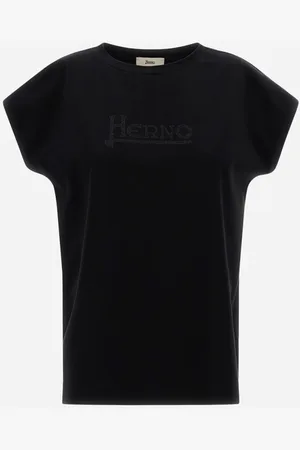 HERNO Femme, Tops, Noir, Taille: 38 FR T-shirt en jersey interlock