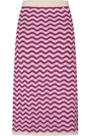 Fabienne Chapot Femme, Jupes, Violet, Taille: 42 FR Onde Jupe Longue au Crochet