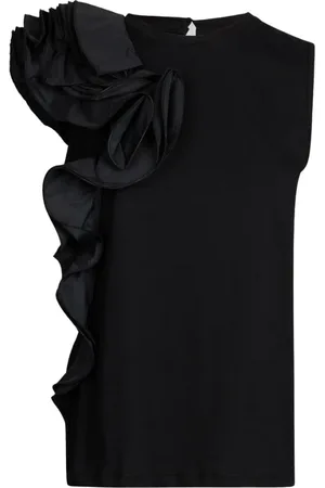 Liu Jo Femme, Tops, Noir, Taille: 42 FR T-shirt noir à volants