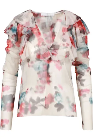 Serafini Femme, Blouses et Chemises, Multicolore, Taille: 36 FR Robe en tulle à imprimé floral
