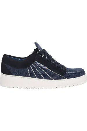 Mephisto Homme, Chaussures, Bleu, Taille: 38 1/2 EU Chaussure à lacets bleue pour homme