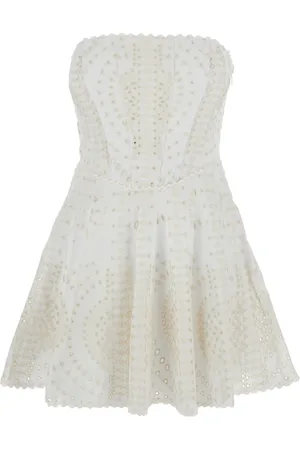 CHARO RUIZ IBIZA Femme, Robes, Blanc, Taille: 42 FR Robe Courte Blanche Clem
