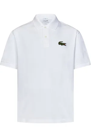 Lacoste Homme, Tops, Blanc, Taille: S Polo Blanc avec Badge Crocodile