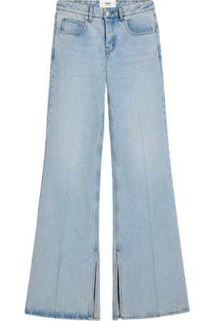 Ami Femme, Jeans, Bleu, Taille: W30 Jean Évasé Casual Bleu