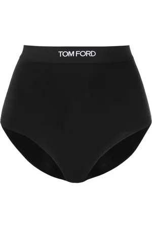 Tom Ford Femme, Sous-vêtements, Noir, Taille: 38 FR Culottes Logo Band à Taille Haute