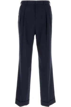 Casablanca Homme, Pantalons, Bleu, Taille: M Pantalon en laine bleu marine