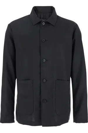 LOW BRAND Homme, Vestes, Noir, Taille: XL Veste Classique en Laine Noire avec Poches