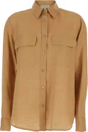 ANTONELLI Femme, Blouses et Chemises, , Taille: 38 FR Chemise Classique en Lin Femme