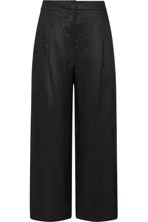 Max Mara Femme, Pantalons, Noir, Taille: 36 FR Pantalon large taille haute noir