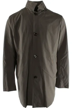 MOORER Homme, Manteaux, Gris, Taille: L Veste Grise avec Fermeture à Bouton