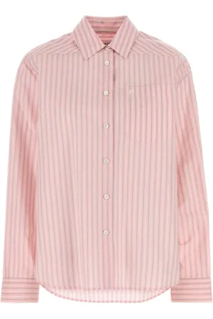 Serafini Femme, Blouses et Chemises, Rose, Taille: 32 FR Chemise en Popeline Brodée pour Homme
