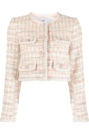 Self-Portrait Femme, Vestes, Rose, Taille: 40 FR Veste Tweed Rose Aw23 pour Femmes