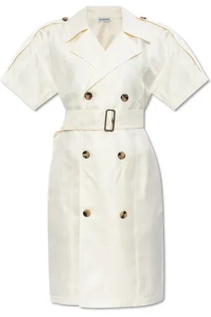 Burberry Femme, Robes, Blanc, Taille: 36 FR Robe avec ceinture
