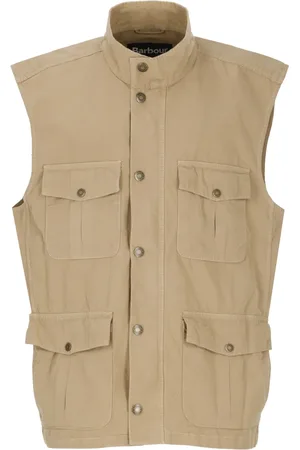 Barbour Homme, Vestes, , Taille: M Gilet en Coton avec Fermeture Éclair Avant