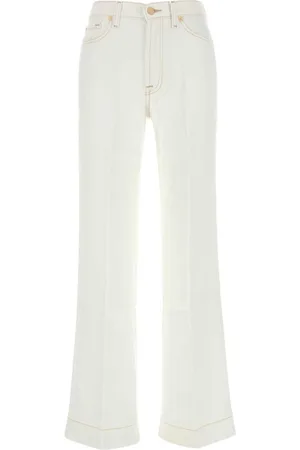7 for all Mankind Femme, Jeans, Blanc, Taille: W25 Pantalon Dojo Moderne Blanc