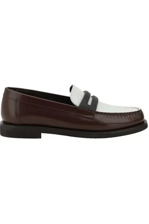 Brunello Cucinelli Femme, Chaussures, Brun, Taille: 38 EU Mocassins bicolores en cuir