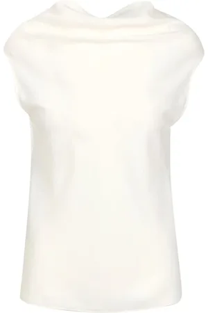 Serafini Femme, Tops, , Taille: 38 FR Robe en Crêpe Ivoire Col Drapé
