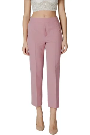 Liu Jo Femme, Pantalons, Rose, Taille: 42 FR Pantalon taille élastique pour femmes