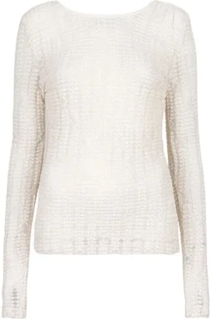 Dante 6 Femme, Pulls, , Taille: 36 FR Haut en Dentelle Élégant en Crème au Beurre