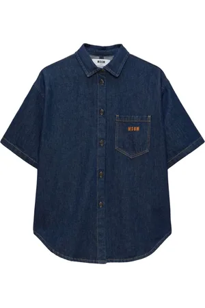 Msgm Femme, Blouses et Chemises, Bleu, Taille: 36 FR Chemise Bleue pour Homme