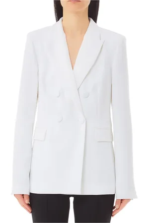 Liu Jo Femme, Vestes, Blanc, Taille: 44 FR Veste à Double Boutonnage