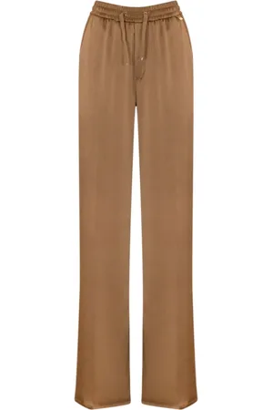 HERNO Femme, Pantalons, Brun, Taille: 40 FR Pantalon en satin
