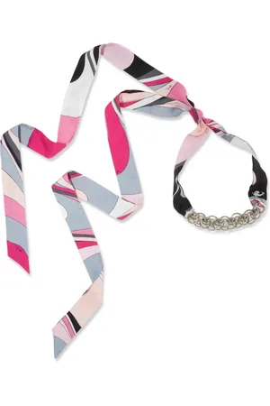 Emilio Pucci Femme, Accessoires, Multicolore, Taille: ONE Size Noir Imprimé Géométrique Chaîne Bijoux