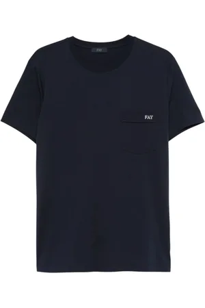 FAY Homme, Tops, Bleu, Taille: S T-shirt col rond