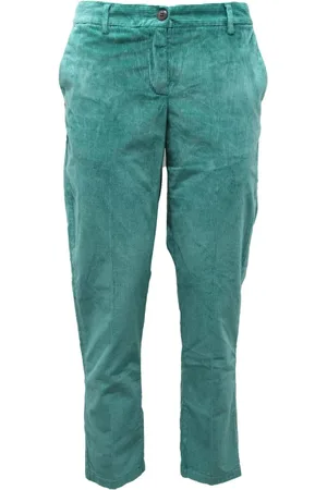 White Sand Femme, Pantalons, Bleu, Taille: 40 FR Pantalon en velours Vert d