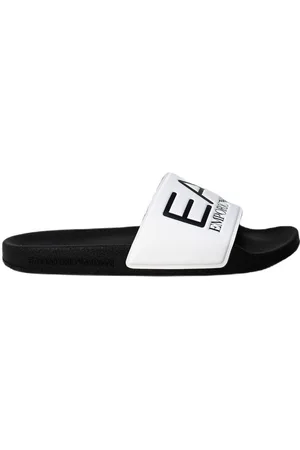 EA7 Femme, Chaussures, Blanc, Taille: 37 EU Sandales noires et blanches
