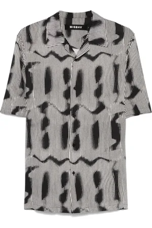 MISBHV Homme, Chemises, Multicolore, Taille: M Chemise en Viscose avec Motif Spray