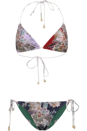 ZIMMERMANN Femme, Maillots de bain, Multicolore, Taille: 42 FR Mini Bikini Triangle