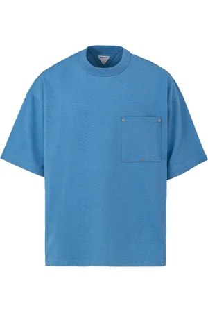 Bottega Veneta Homme, Tops, Bleu, Taille: S T-shirt oversize en jersey de coton