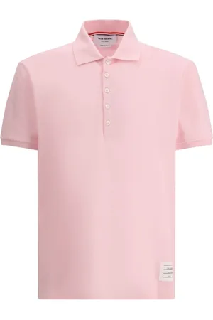Thom Browne Homme, Tops, Rose, Taille: M Polo Iconique avec Bandes