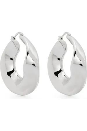 Jil Sander Femme, Accessoires, Gris, Taille: ONE Size Élégantes boucles d`oreilles argentées