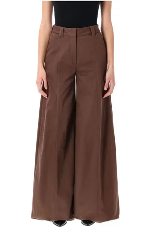 Thelatest Femme, Pantalons, Brun, Taille: 34 FR Pantalon Élégant B-Alma