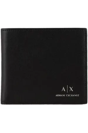 Armani Exchange Homme, Accessoires, Noir, Taille: ONE Size Portefeuille homme en cuir noir