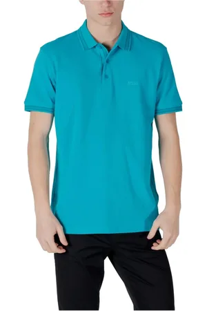 HUGO BOSS Homme, Tops, Bleu, Taille: L Polo classique en coton pour homme