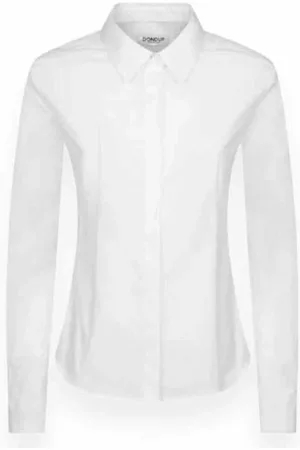 Dondup Femme, Blouses et Chemises, Blanc, Taille: 38 FR Chemise Élégante en Popeline