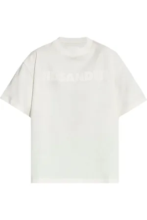 Jil Sander Homme, Tops, , Taille: L T-shirt Logo Porcelaine