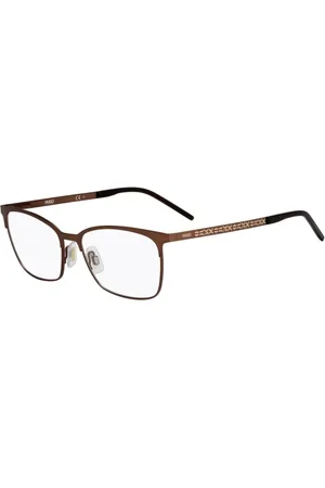 HUGO BOSS Femme, Accessoires, Brun, Taille: ONE Size Lunettes à Monture Métallique Noire et Blanche