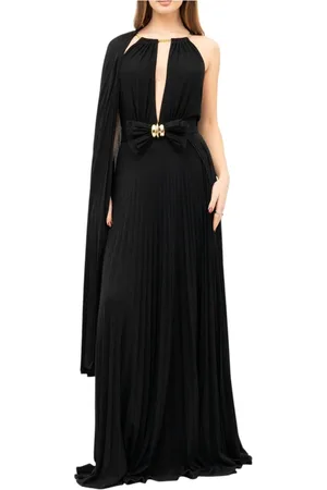 Elisabetta Franchi Femme, Robes, Noir, Taille: 34 FR Élégante Robe Mini Imprimée Florale