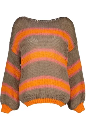 AMELIE & AMELIE Femme, Pulls, Multicolore, Taille: ONE Size Tricot Taupe