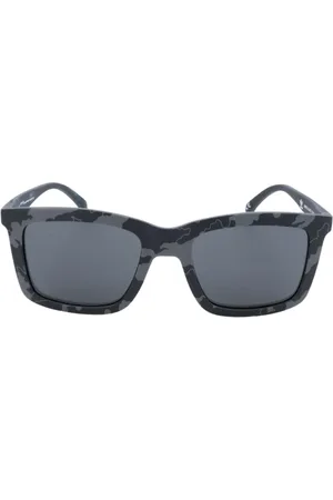 adidas Homme, Accessoires, Brun, Taille: ONE Size Lunettes de Soleil en Acétate Marron avec Miroir Rouge